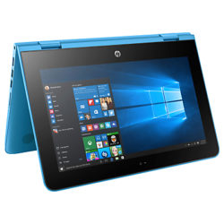 HP Stream x360 11-aa000na Convertible Laptop, Intel Celeron, 2GB RAM, 32GB eMMC, 1TB OneDrive and Office 365 1 Year Subscription Included, 11.6, Aqua Blue